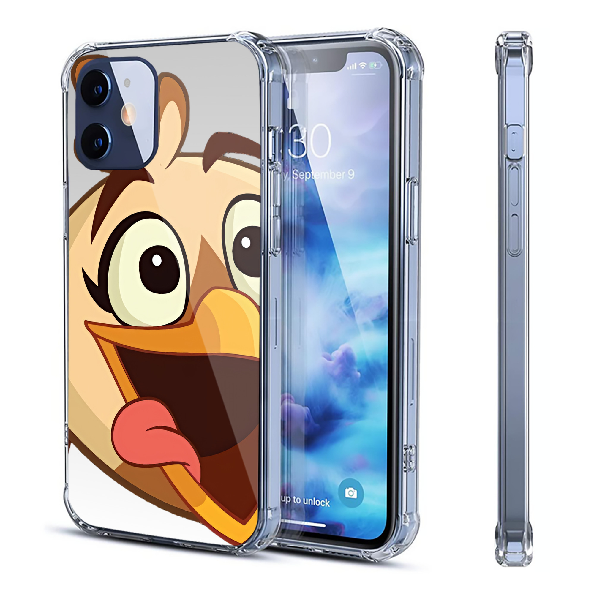 （画像用） Angry Birds アングリーバード 【iPhone 12シリーズ対応】透明スマホケース（クリアソフトケース）